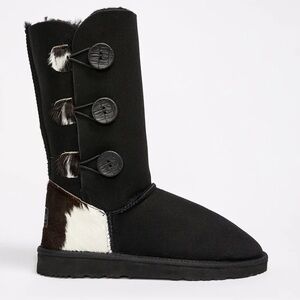 UGGS Since ‘74 brand Women's Burleigh Button Triplet Calf in black